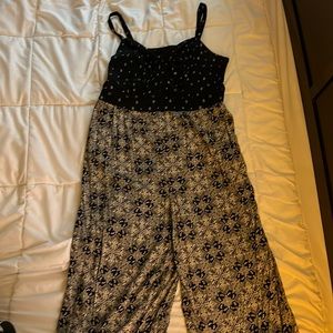 Torrid size one black and white bandanna style jumpsuit